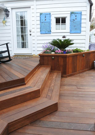 Deck Ipe Planter Earth Wood Fire Landscaping 